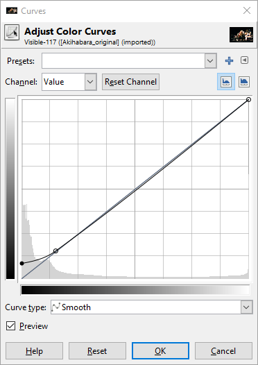 Raise the shadow curve