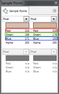 GIMP Sample point Red Green Blue matching