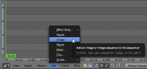 Blender VSE add image