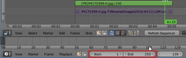 Blender VSE start and end