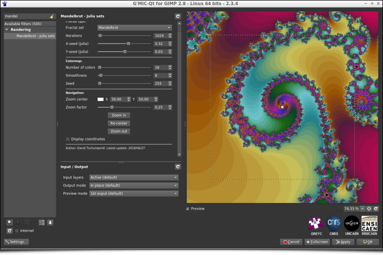 Filtre Mandelbrot - Julia sets